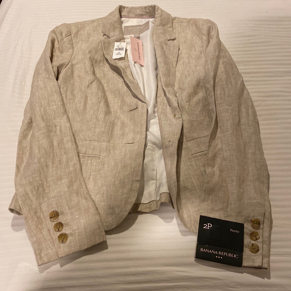 Linen blazer jacket